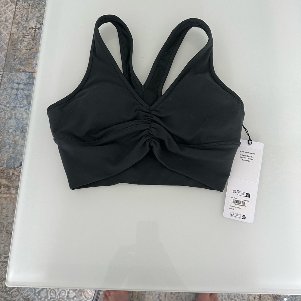 Alo Charcoal green Women's Sports Bra